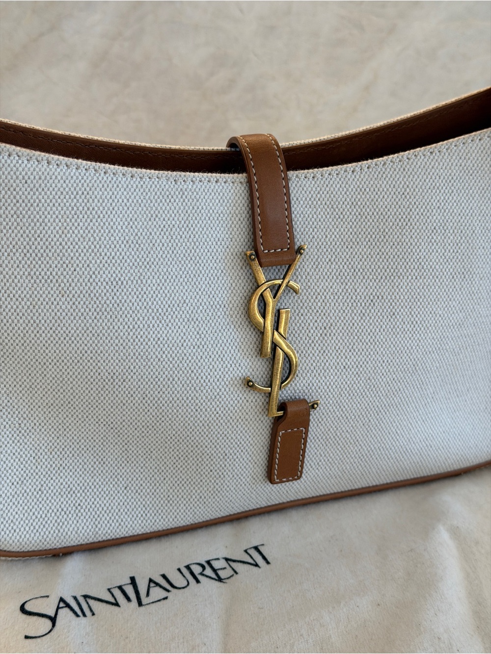 Yves Saint Laurent Le 5 A 7 Shoulder Bag in Canvas